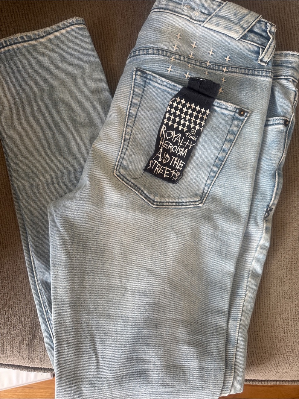 KSUBI men’s skinny ripped  jeans